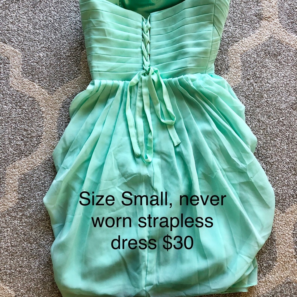 Mint Strapless Dress